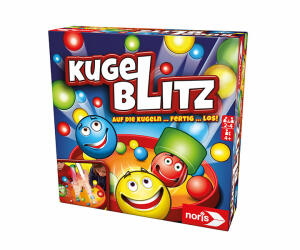 SIMBA DICKIE  Geschicklichkeitsspiel  Kugelblitz, in 3 verschiedenen Varianten spielbar,, Kugeln mit Kunststoffröhren einsammeln und Aufgaben lösen,, Noris