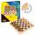 IDENA  Idena 2in1 Schach FSC100%  und Dame 28,5x28,5cm, inklusive Spielfiguren für beide Spiele