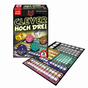 SCHMIDT SPIELE  Schmidt Würfelspiel  Clever hoch Drei, aus der Klein & Fein Reihe