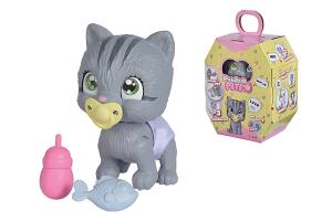 Pamper Petz Katze 15cm Tierbaby mit Zubehör, süßes Tierbaby