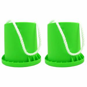 BEST Sport&Frei  Topfstelzen grün 12cm 2er  Best Sporting Seil 140cm, Seilstärke 7mm, auf Polypropylen High Impact (Kunststoff),, Trittfläche 10/13cm, Maximalbelastung 35kg