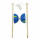BEST Sport&Frei  Diabolo Set  blau grün, 1 Diabolo Doppelrolle aus Kunststoff mit Zinklegierung, und Metallverbindung, 2 Holzstäbe 11 x 37,5 cm, mit 1 Baumwollschnur