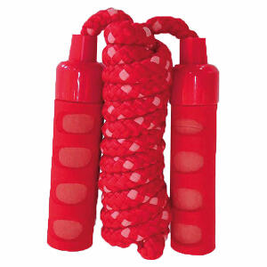 BEST Sport&Frei  Springseil 200cm rot  Springseil aus PP-Material, Ø 13 mm,, Seil mit weichen ergonomischen Schaumgriffen