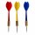 BEST Sport&Frei  Dartpfeil Stinger  3 Stück 7g, mit Messingbody, Stahlspitze, PVC-Schaft und -Leitwerk,, Farbe: je 1 x blau, gelb und rot Gewicht: 7 g
