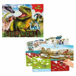 DEPESCHE VERTR.  Malbuch Dino Stickerfun  mit Stickerbogen, Inhalt: 20 Seiten zum ausmalen 3 Papierstickerbögen, ab 4 Jahren Depesche