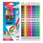 Farbstiftetui 12ST radierbar sortiert MAPED M832812 Color...