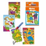 Malblock Water Magic Dinosaurier, mit Wasserstift, 6 Motive