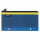 LEITZ ACCO Schlamper Etui 21x9cm Urban Chic blau mit 2 Fächern 1 blickdichtes Fach 1 Netzfach außen abwaschbar mit geöster 8cmLochung für Ordner Material: Nylon 025mm