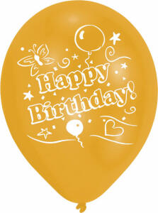 AMSCAN EUROPE  8 Ballons HB, 75cm  Happy Birthday