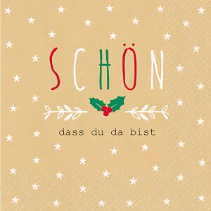 STEWO INTERNATI Serviette 33x33cm FSC-Mix Malea braun, 3-lagig, 20 Stk