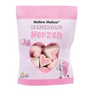 Iden-Berlin Marshmallow Herzen 125g, bunte Marshmallow-Herzen