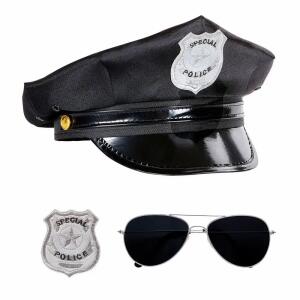WIDMANN S.R.L.  Police Set, Mütze, Brille  Dienstmarke