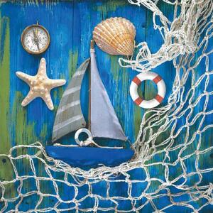 JET PAPIER GMBH  Servietten 20er 33x33cm  Coastal Memories