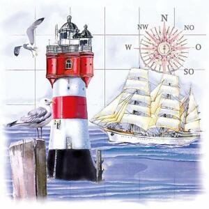 JET PAPIER GMBH  Servietten 20er 33x33cm  Lighthouse & Compass