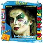 EULENSPIEGEL  Motivschminke Hexe  4 Farben, Pinsel