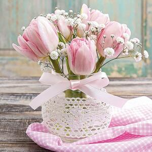 JET PAPIER GMBH  Servietten 20er 33x33cm  Romantic Bouquet