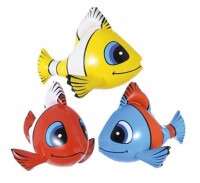 WIDMANN S.R.L.  Aufblasbarer Fisch 60 cm  3 Farben sortiert