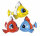 WIDMANN S.R.L.  Aufblasbarer Fisch 60 cm  3 Farben sortiert