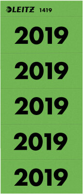 LEITZ ACCO Jahreszahlen 2019 grün 100 Stück