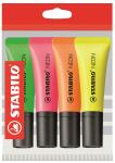 Stabilo Textmarker NEON 4er Pack Eco-Pack 4 ST/4 Farben gel/gr/or/pi