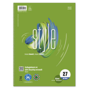 Staufen Collegeblock A4 80 Bl 70g Lin 27 Green 9mm liniert mit DR