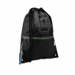 LANNOO  Freizeittasche 43cm  Urban Jungle grau schwarz, aus Polyester, mit schwarzer Kordel, Lannoo