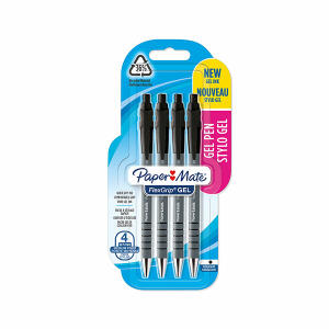 Paper Mate FlexGrip Gelstifte | 0,7 mm | schwarze Tinte | 4 Stück