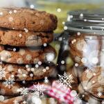 Weihnachts-Motiv-Papier - Plätzchen - creme/braun 90...