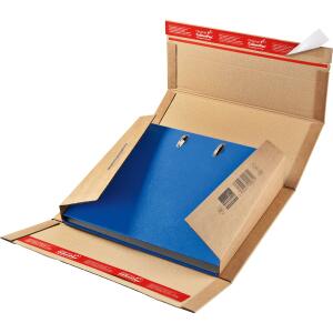 Iden-Berlin  Ordnerkarton f.5 oder 8cm  Ordnerrückenbreite,, mit umlaufenden Kanten- und Eckschutz,, selbstklebender Verschluss, Außenmaß: 370x295x37x35mm