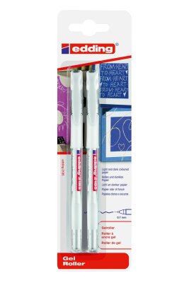 Edding Gelroller 2185 2er-Blister weiß