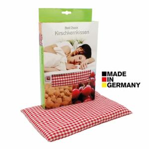 OSMA-WERM GMBH  Kirschkernkissen 20x30cm  rot weiß kariert, für Babies, Kleinkinder und Erwachsene,, Bezug aus 100% Baumwolle, Gewicht ca. 400g,, als Warm- oder Kaltauflage verwendbar, für Heizkörper,, für Backöfen und Mikrowellen geeignet, Best Choise