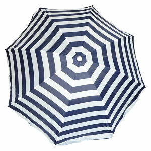 GEBRO  Sonnenschirm 200cm, UV  blau-weiß mit Knick, mit UV Schutz, verstellbarer Neigungswinkel, Gebro