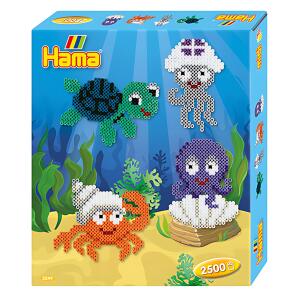 Geschenk-Set Unter Wasser mit ca. 2.500 bunten Midi Bügelperlen