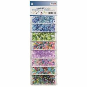 GLOREX  Rocailles Stifte Mix  40g bunt, 10 verschiedene Farben, Glorex