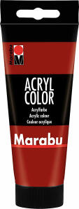 MARABU  Acryl Color 100ml Tube  rubinrot, cremige Acrylfarbe auf Wasserbasis,, breites Farbspektrum: Seidenmatt-, Metallic-, Glittertöne,, Farbtöne sind untereinander mischbar, wasserverdünnbar,, gut vermalbar und deckend, schnell trocknend, lichtecht,, w