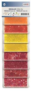 GLOREX Rocailles Stifte Mix 40g Rottöne, 8 verschiedene Farbtöne