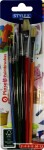 STY Pinsel Aquarellspitz+ Borstenflachpinsel flach 6er Set