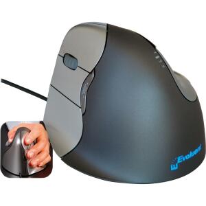 Die ergonomische Maus Evoluent4 für Linkshänder, schnell und präzise,