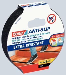 Anti-Rutschband schwarz 5m:25mm, für innen und außen