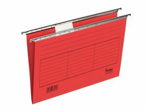 Hängemappe A4 seitlich offen rot 230g/qm Farbkarton, Beschriftungs-