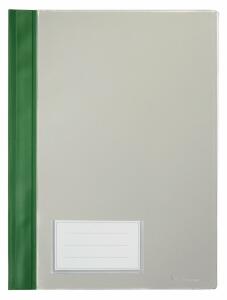 Schnellhefter A4, mit Einsteckfach, grün, transparenter Deckel, PVC