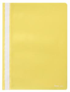 Schnellhefter A4, dokumentenecht, PP, gelb, transparenter Deckel