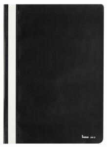 Schnellhefter A4, dokumentenecht, PP, schwarz, transparenter Deckel