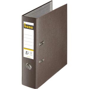Ordner A4, No.1, 8cm, o. Kantenschutz, braun, Folienkaschiert, Griffloch,