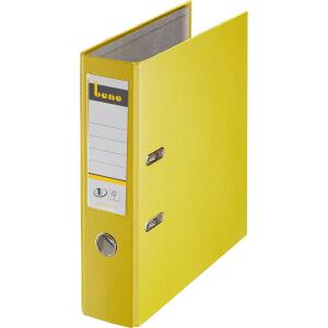 Ordner A4, No.1, 8cm, o. Kantenschutz, gelb, Folienkaschiert, Griffloch,