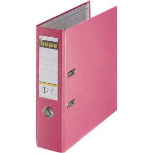 Ordner A4, No.1, 8cm, o. Kantenschutz, rosa, Folienkaschiert, Griffloch,