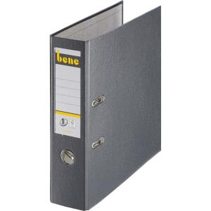 Ordner A4, No.1, 8cm, o. Kantenschutz, schiefer, Folienkaschiert, Griffloch,