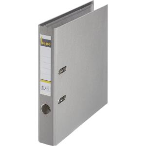 Ordner A4, No.1, 5,2cm,o.Kantenschutz, grau, Folienkaschiert, Griffloch,