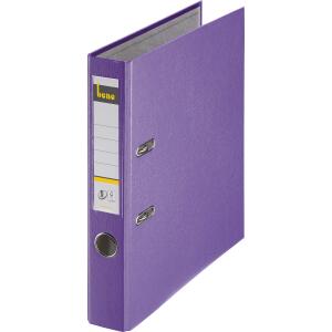 Ordner A4, No.1, 5,2cm,o.Kantenschutz, violett, Folienkaschiert, Griffloch,