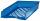 Briefkorb A4-C4, blau metallic, Außenmaß: B255 x T65 x H370,